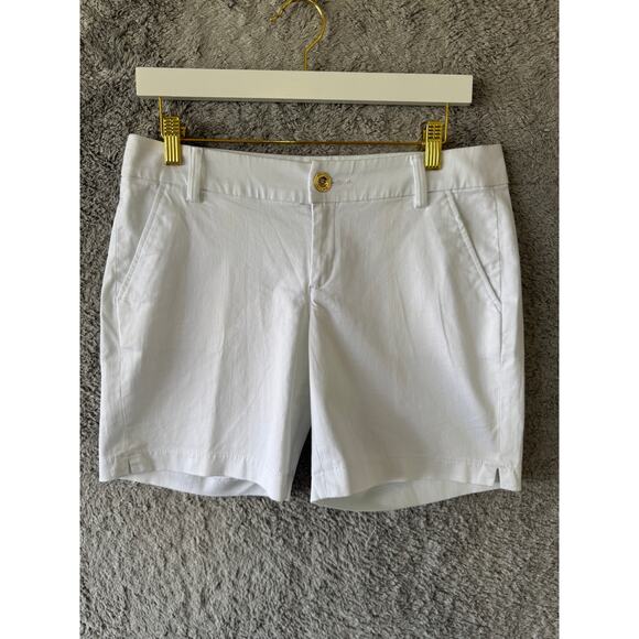 Lilly Pulitzer 5" Callahan Mid Rise White Short Size 4 - Picture 2 of 11